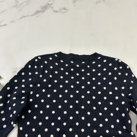 Charlie Robin Anthropologie Chicken Cardigan Sweater Size XS Blue Polka Dot - Picture 9 of 12
